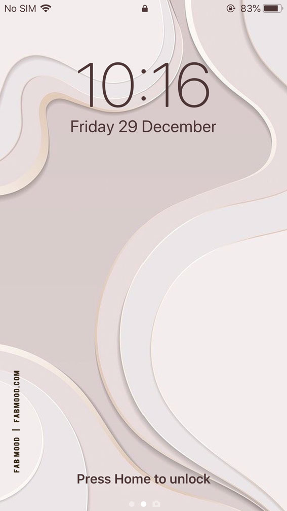 White Serenity Home Screen Wallpaper : Minimalist Abstract 3D Layers