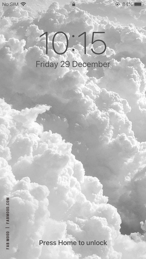 White Serenity Home Screen Wallpaper : Cloudscape Elegance Wallpaper