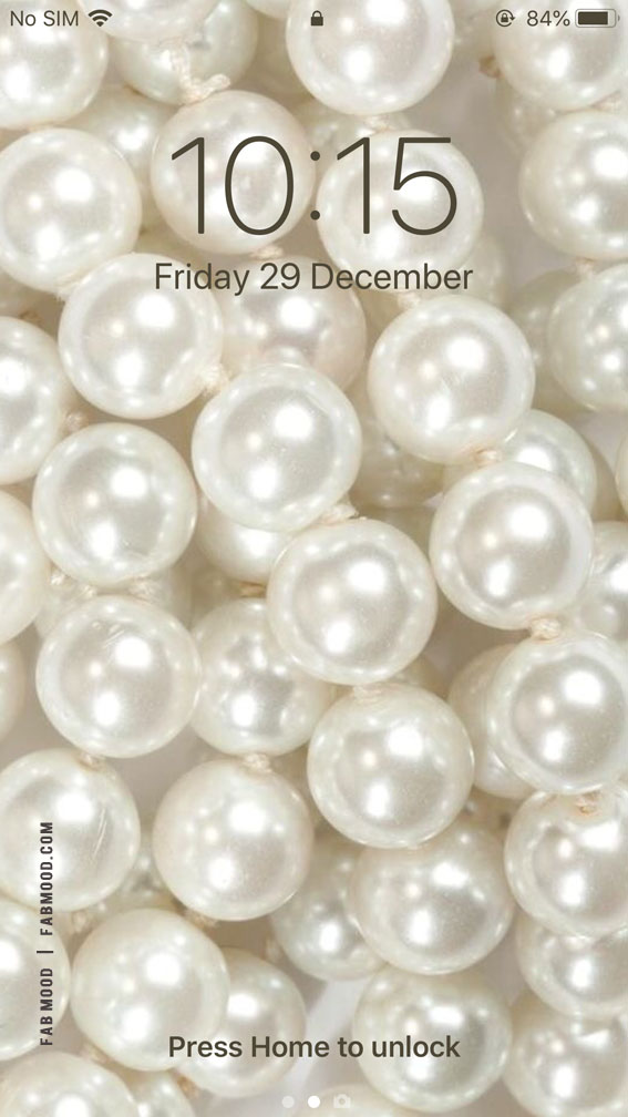 White Serenity Home Screen Wallpaper : Pearlescent Whispers