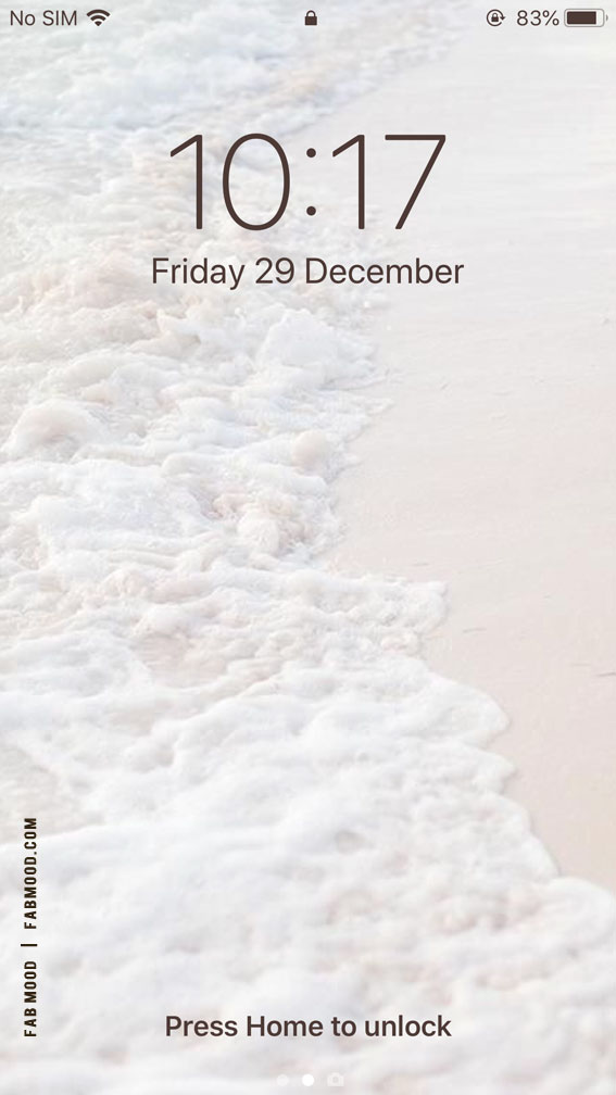 White Serenity Home Screen Wallpaper : White Sands and Sea Foam