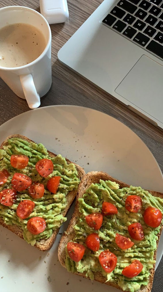Exploring the Health Benefits of Wholesome Breakfast Bowls : Avocado Toast with Fresh Cherry Tomatoes