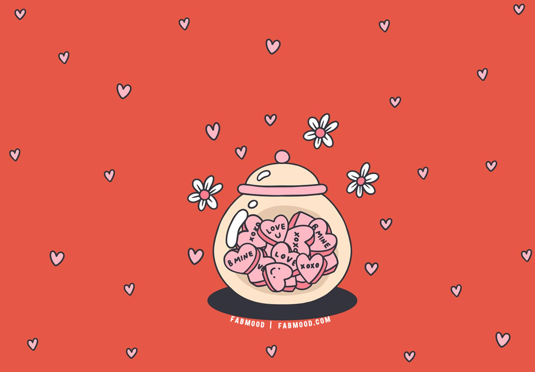 Captivating Valentine’s Wallpaper Ideas : Jar of Love Wallpaper or iPad