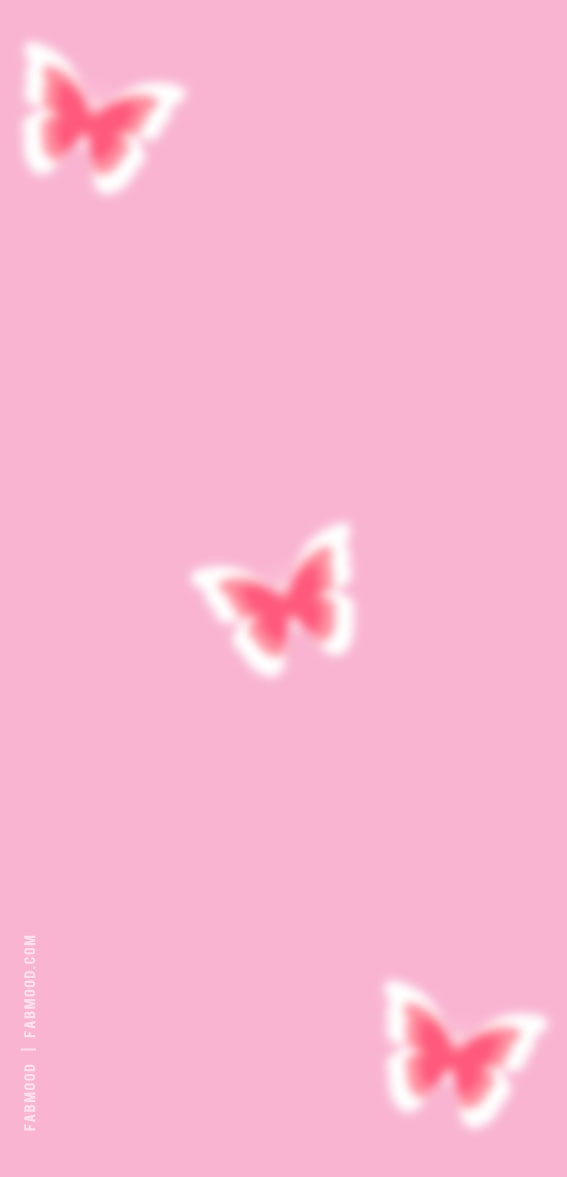 Soulful Auras & Heartfelt Harmony Wallpapers : Aura Three Butterflies Pink Background
