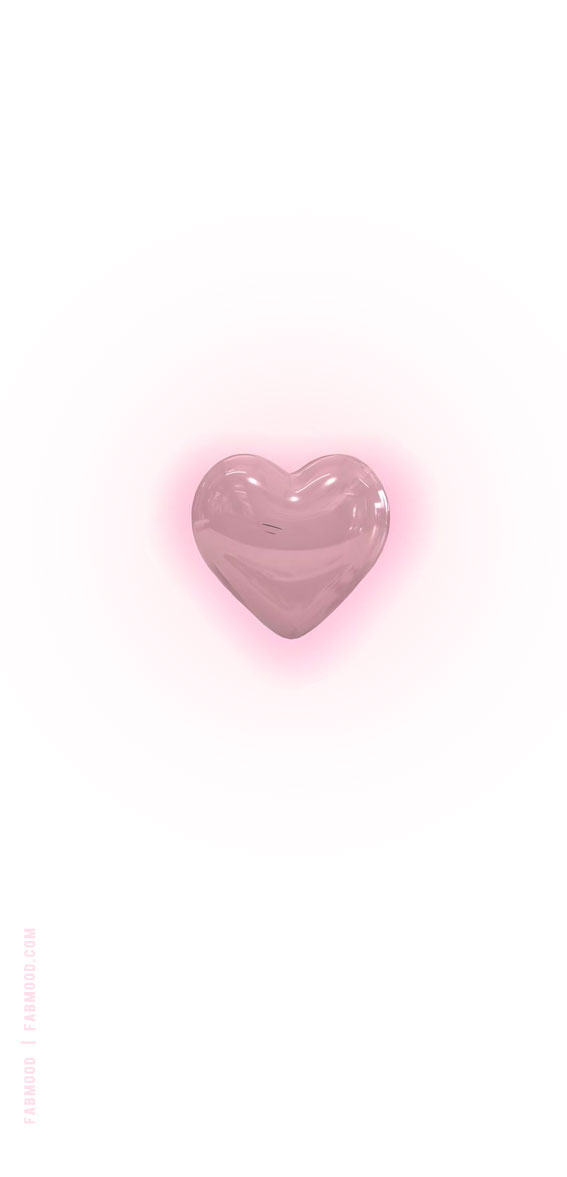 Soulful Auras & Heartfelt Harmony Wallpapers : 3D Pink Balloon Heart Aura Wallpaper for iPhone & Phone