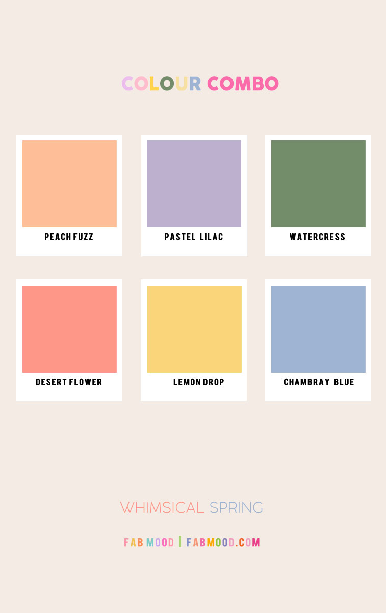 27 Spring Colour Palette Perfections : Whimsical Spring