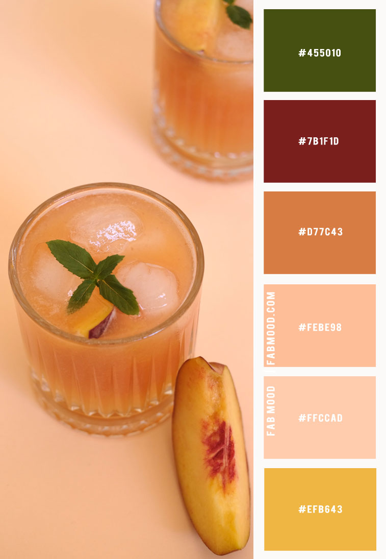 Olive Green, Peach Fuzz & Wine Colour Combo ― Colour Palette 172