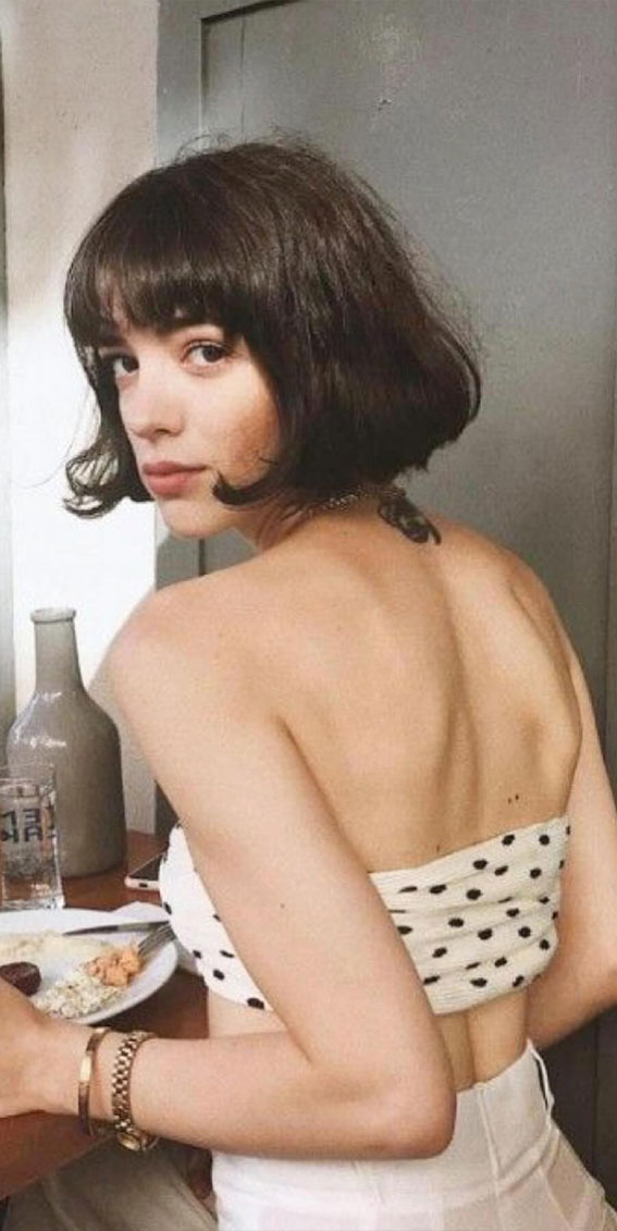 15 Chic French Bob Hairstyles : French Bob with Bangs