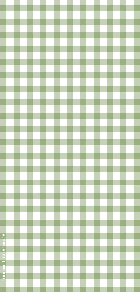 March Wallpaper Ideas for Any Device : Green Gingham Wallpaper