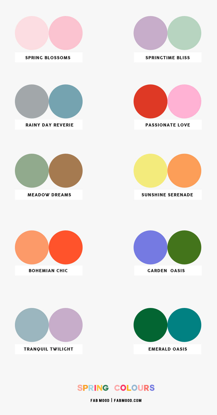 March Magic: 10 Inspiring Colour Combinations for the Spring Season