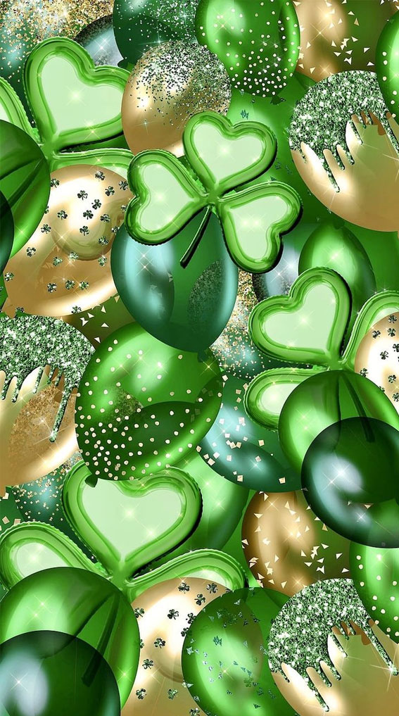 March Wallpaper Ideas for Any Device : Balloon St.Patrick Holiday Wallpaper