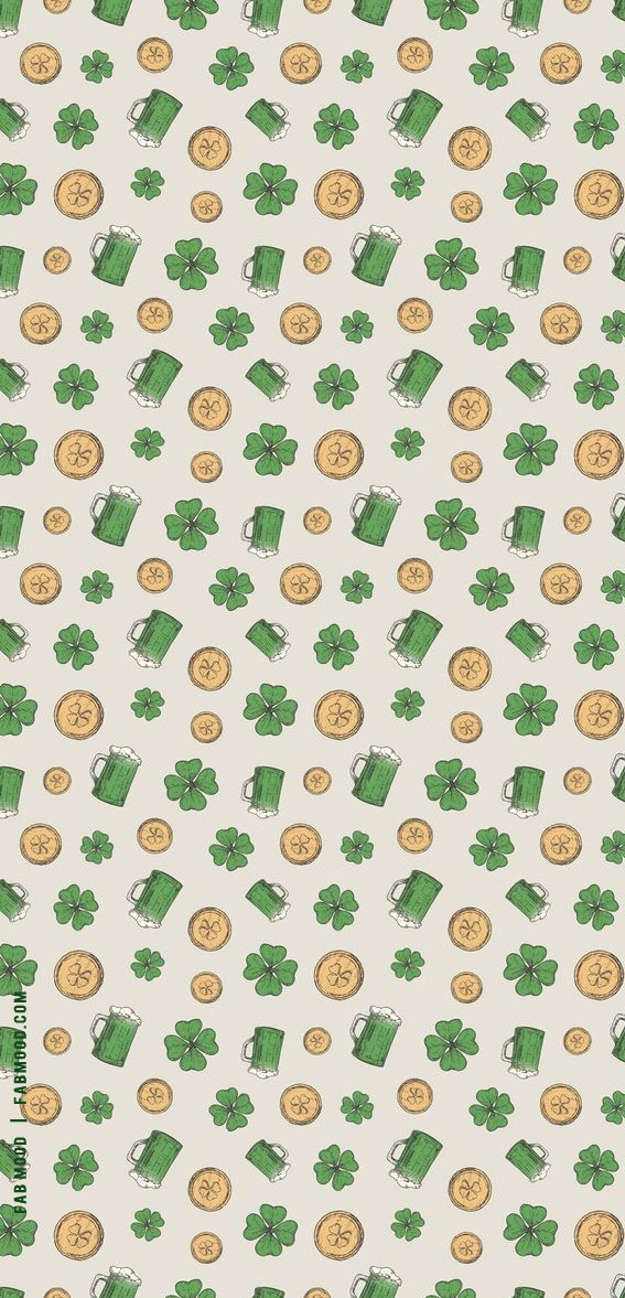 March Wallpaper Ideas for Any Device : Beer, Clover & Coin Wallpaper