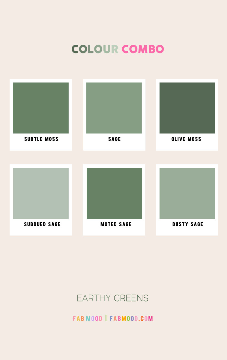 27 Spring Colour Palette Perfections : Earthy Greens