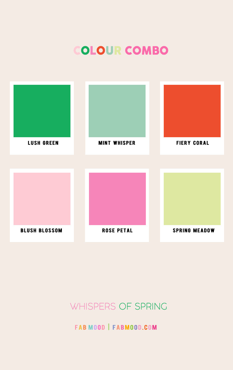 27 Spring Colour Palette Perfections : Whispers of Spring