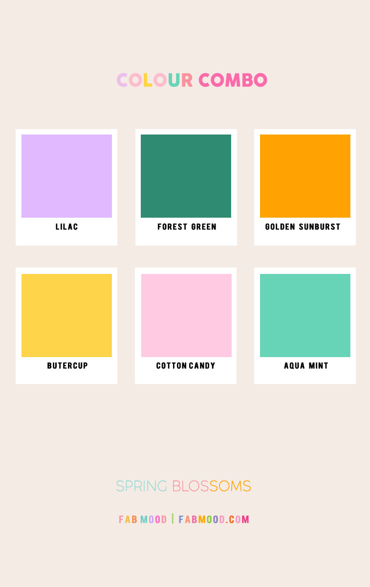 27 Spring Colour Palette Perfections : Spring Blossoms Palette