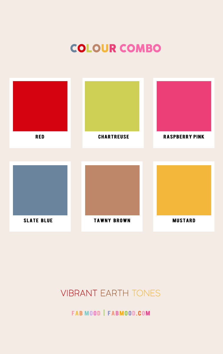 27 Spring Colour Palette Perfections : Vibrant Earth Tones Palette