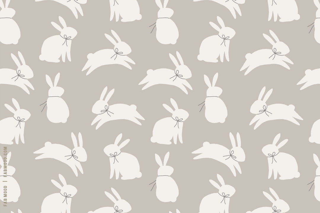 Easter Wallpapers For Every Device : Aesthetic White Bunny Wallpaper