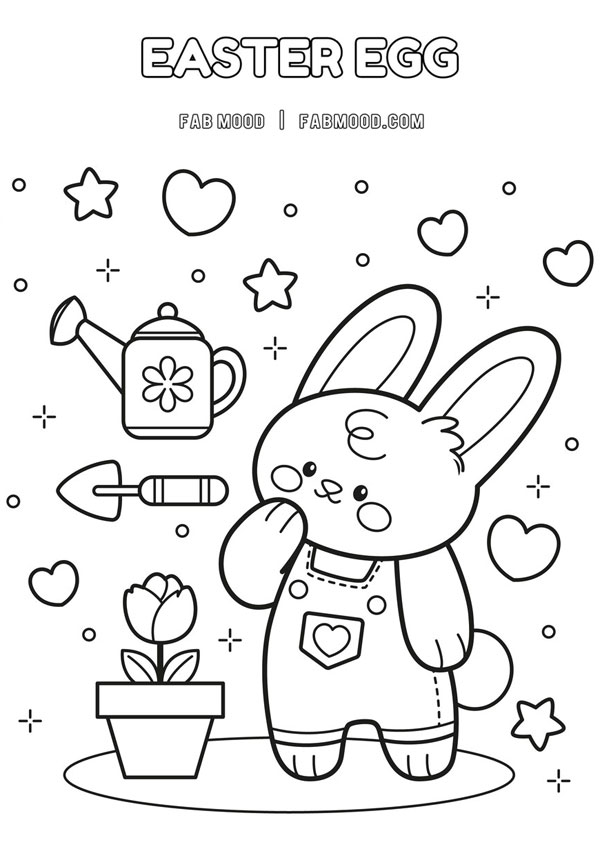 Download 10 FREE Simple Easter Colouring Pages for Children : Spring Blooms
