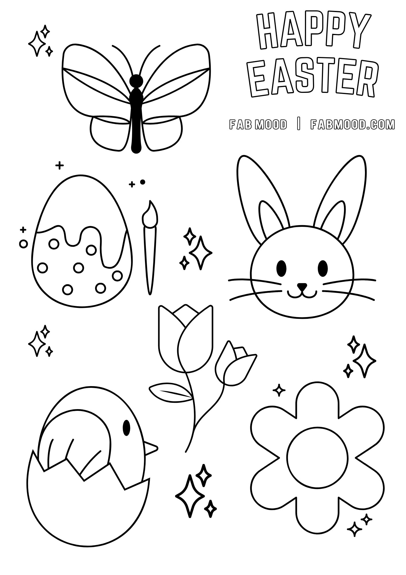 FREE 10 Easter Colouring Pictures : Free Printable
