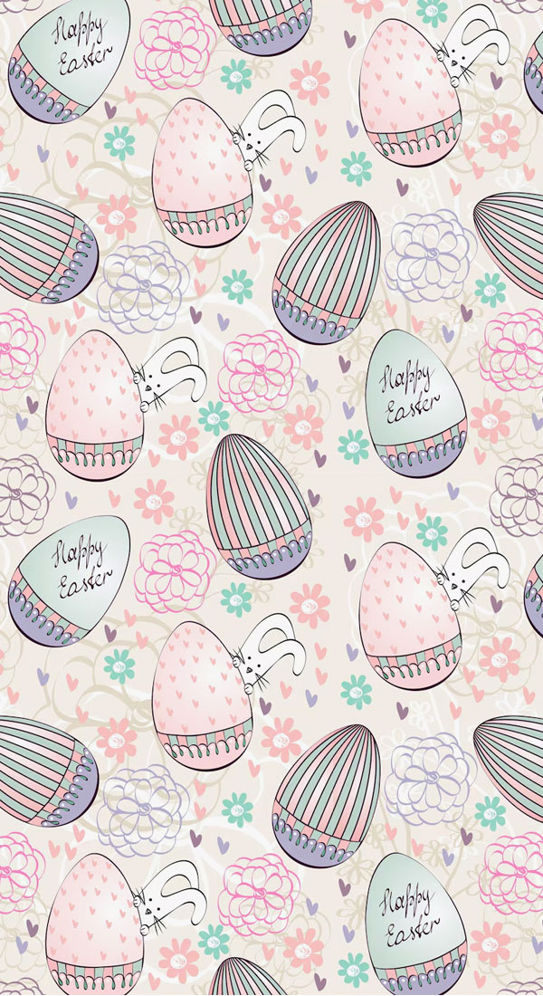 21 Easter Wallpapers Designed for Phones and iPhones : Pastel Easter Eggs