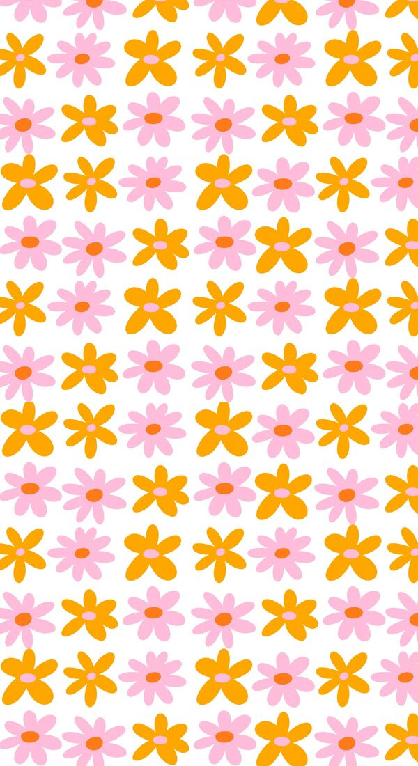 50 Preppy Wallpaper Ideas To Elevate Your Screen Style : Cheerful Daisy Wallpaper