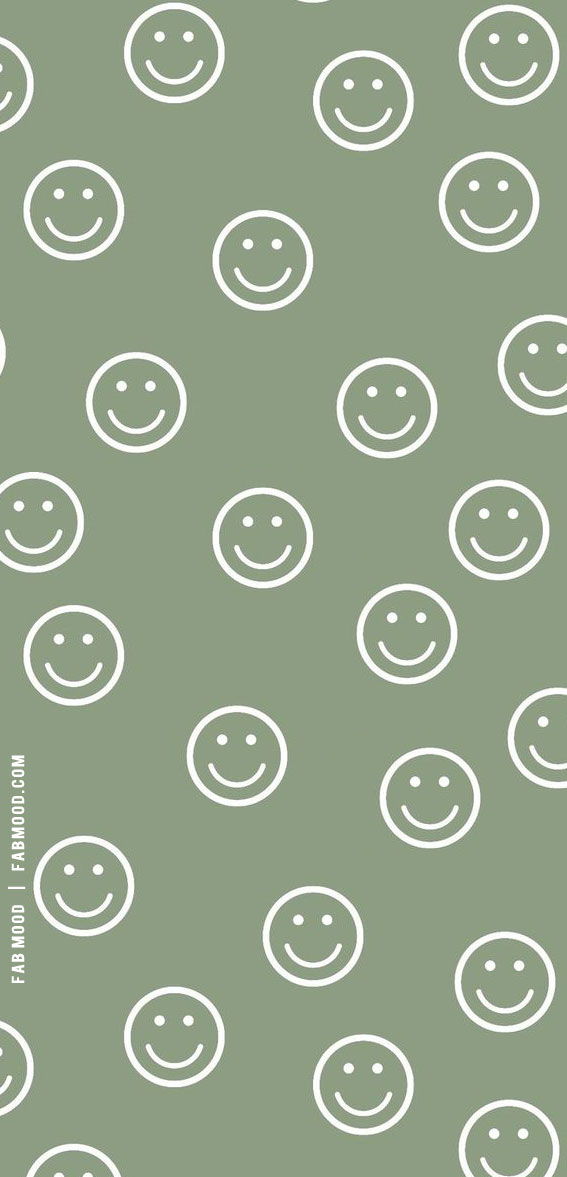March Wallpaper Ideas for Any Device : Happy Face Green Wallpaper