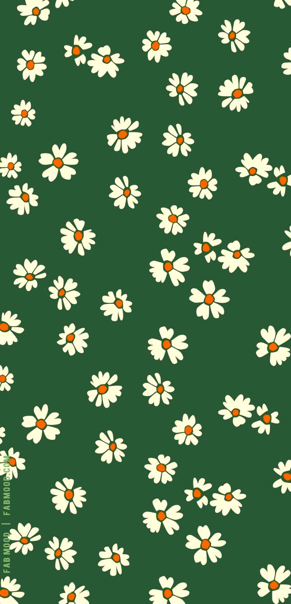 March Wallpaper Ideas for Any Device : Chamomile Green Wallpaper