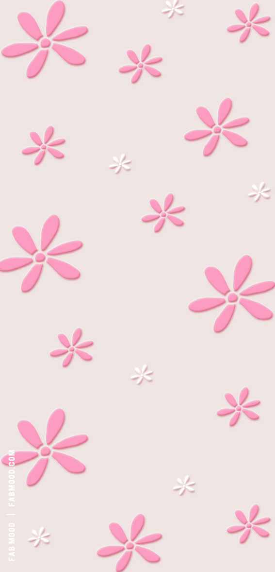 March Wallpaper Ideas for Any Device : 3D Pink Floral Wallpaper