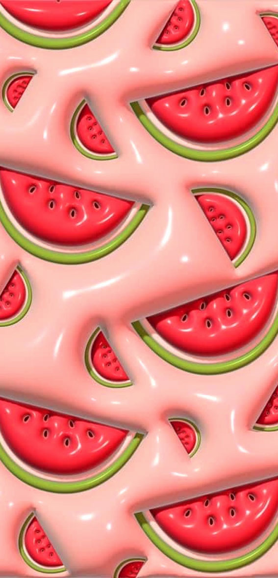 March Wallpaper Ideas for Any Device : 3D Watermelon Wallpaper