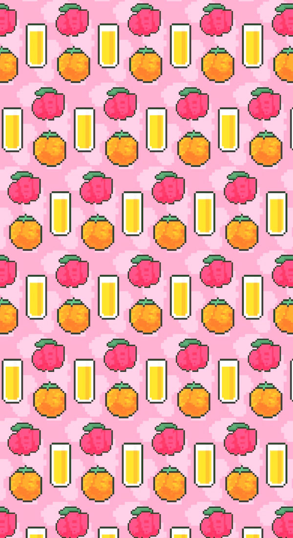 50 Preppy Wallpaper Ideas To Elevate Your Screen Style : Fruity Pixel Wallpaper