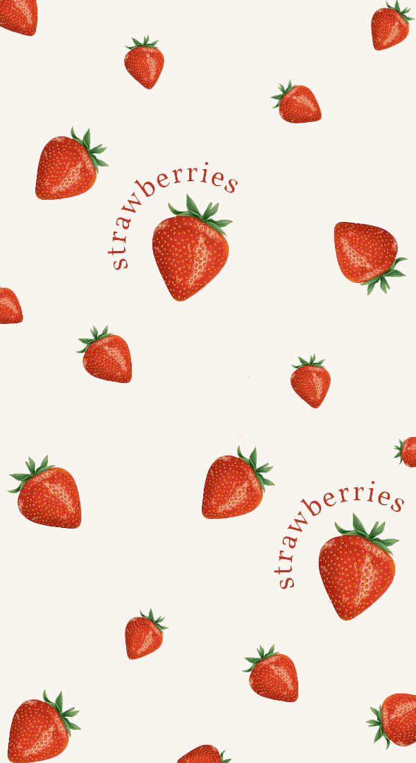 50 Preppy Wallpaper Ideas To Elevate Your Screen Style : Fresh Strawberry Wallpaper