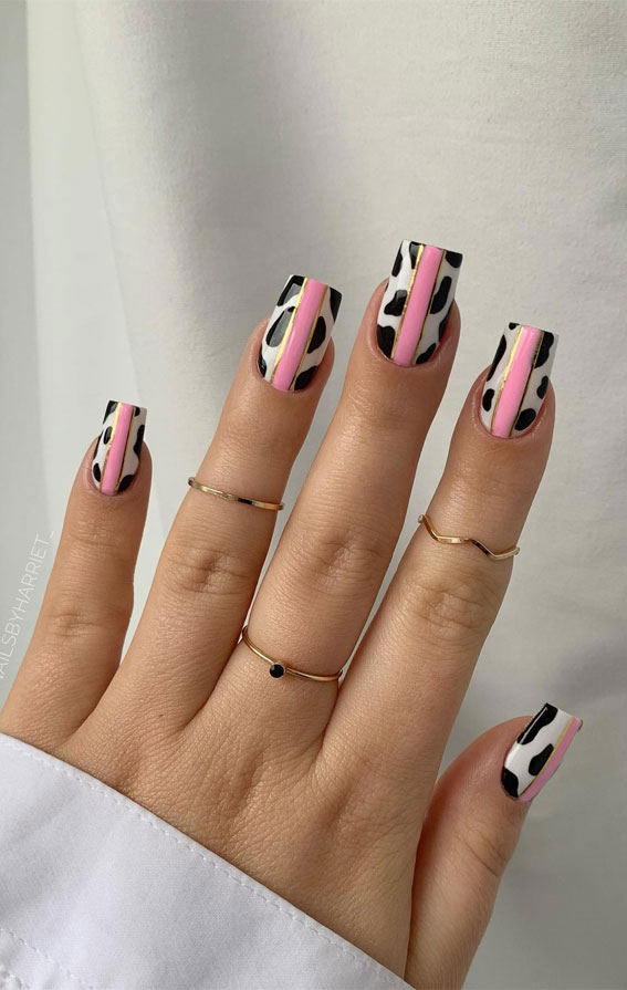 Moo-ve Over 21 Chic Cow Print Nail Designs : Funky Cow Print