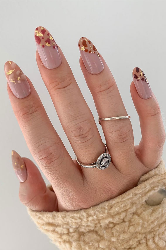Moo-ve Over 21 Chic Cow Print Nail Designs : Nude Cow Print Tips
