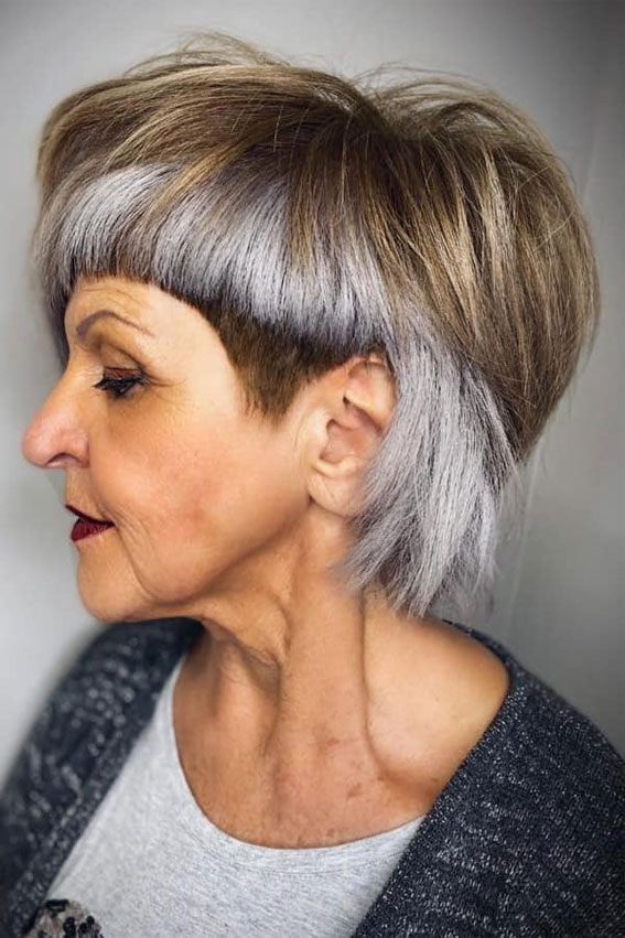 Textured Pixie haircut, short grey hair, pixie grey haircut, Grey Haircuts, pixie haircut, grey pixie haircuts women, salt and pepper hair color, hairstyles for grey hair over 50, gray bob hairstyles , Grey haircuts for women, hairstyles for grey hair over 60, short hairstyles for grey hair over 60, grey hairstyle for women over 50